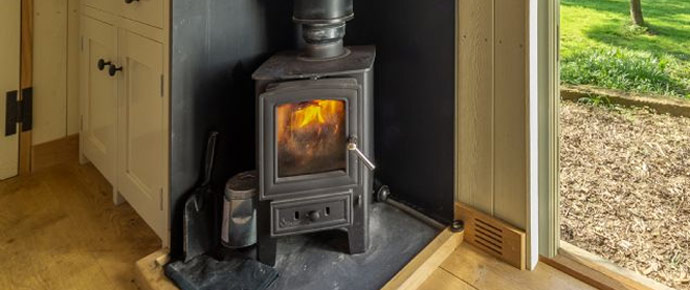 You'll stay warm and cosy with wood fired heating