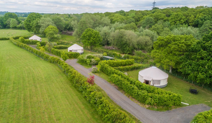 Our glamping sites a nestled within the countryside